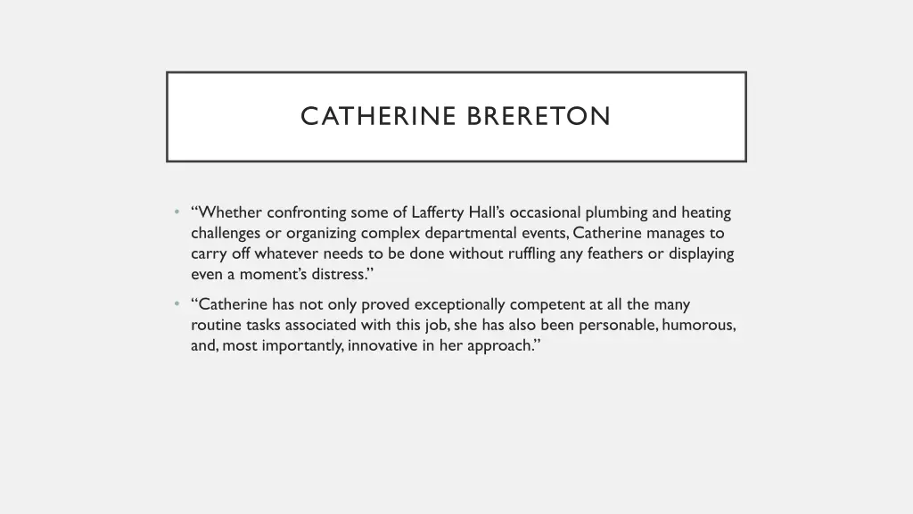catherine brereton