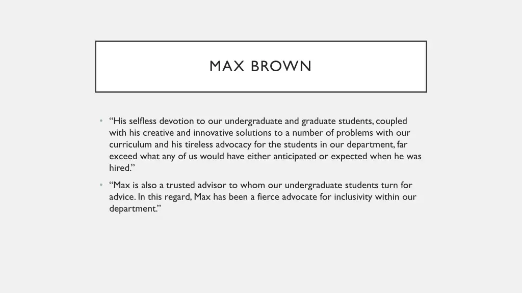 max brown