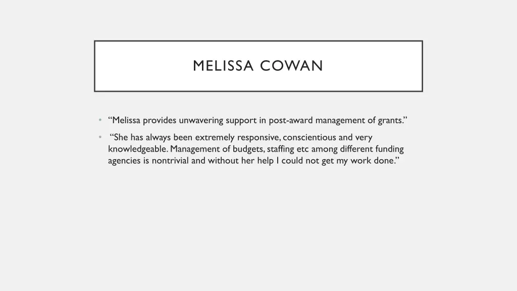melissa cowan