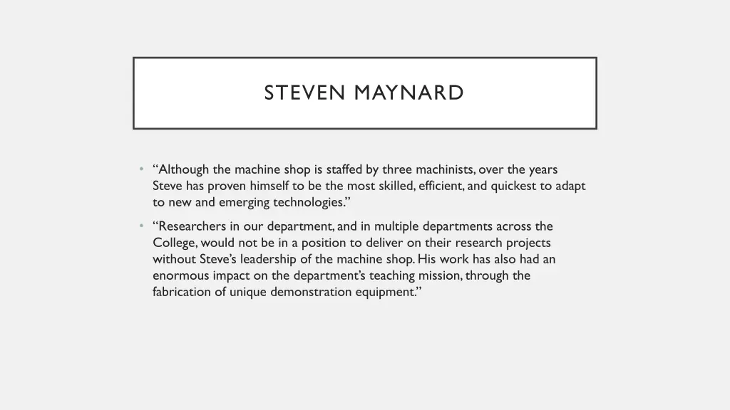 steven maynard