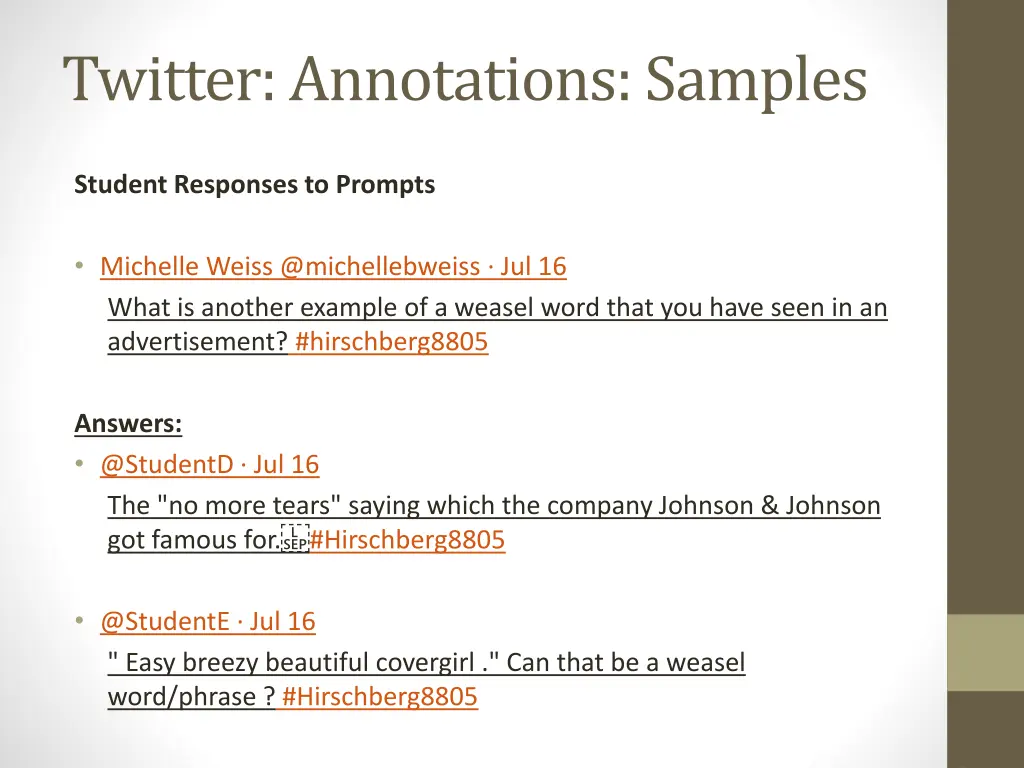 twitter annotations samples 1