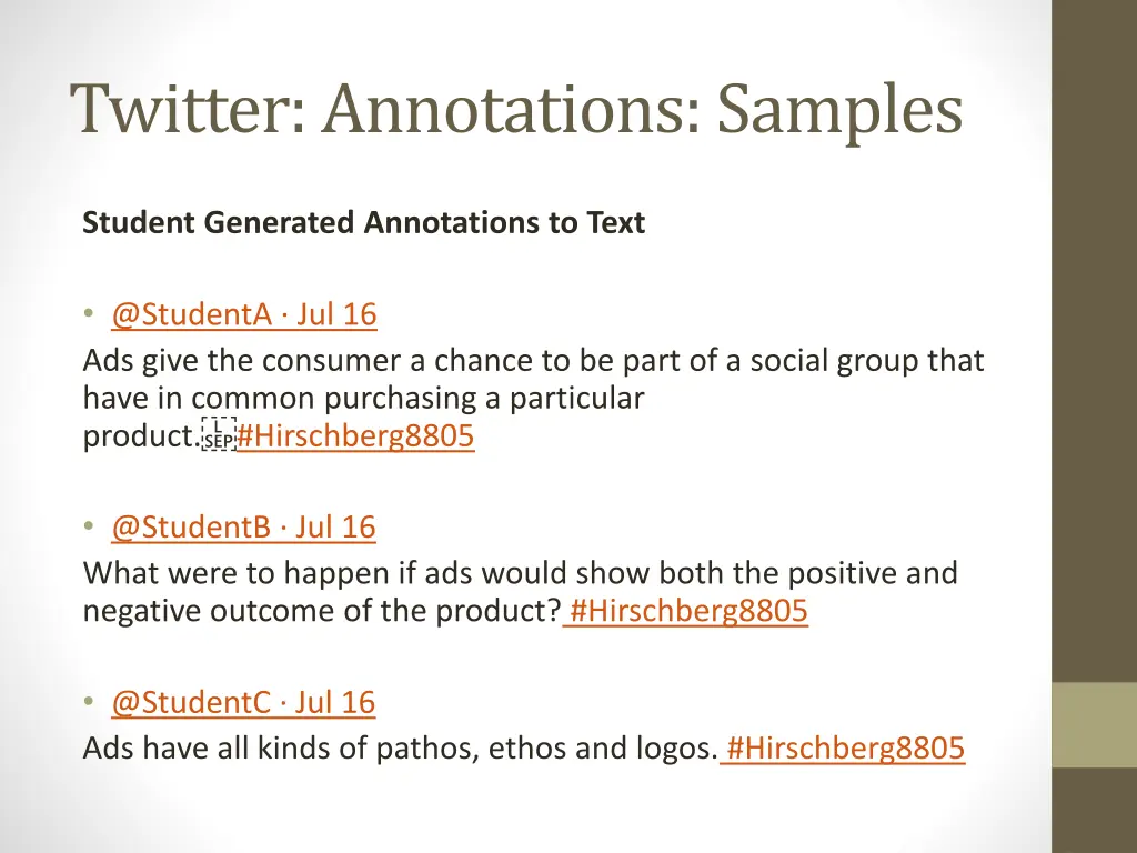 twitter annotations samples