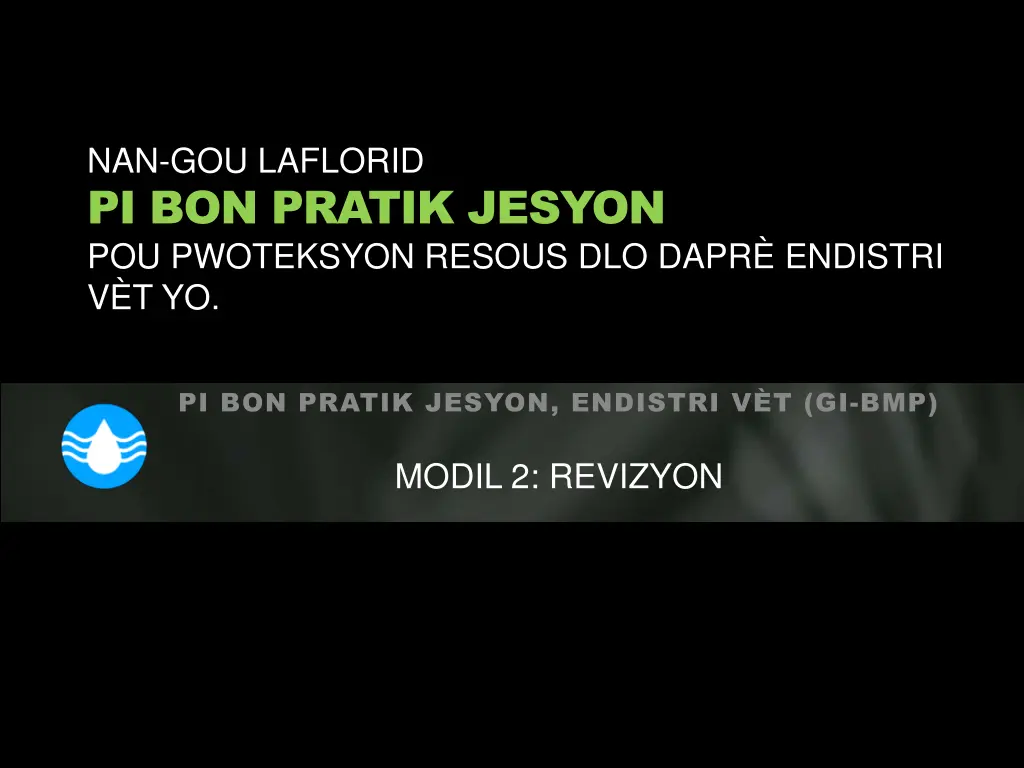nan gou laflorid pi bon pratik jesyon 1