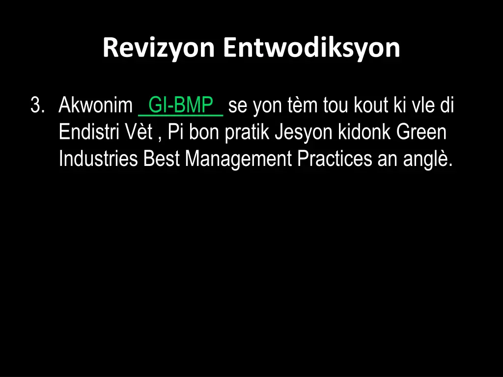 revizyon entwodiksyon 2