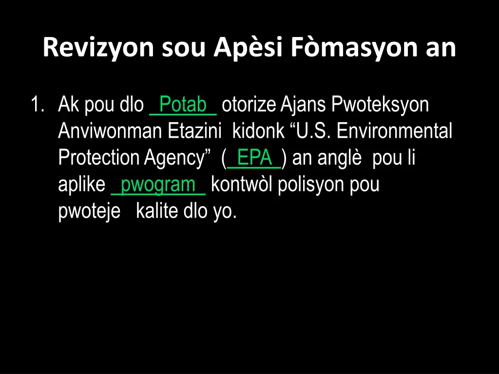 revizyon sou ap si f masyon an