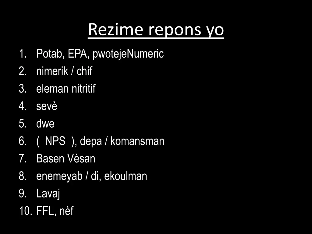 rezime repons yo 1