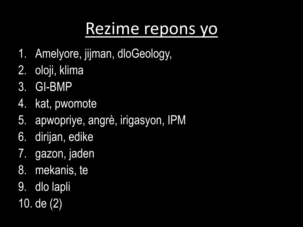 rezime repons yo