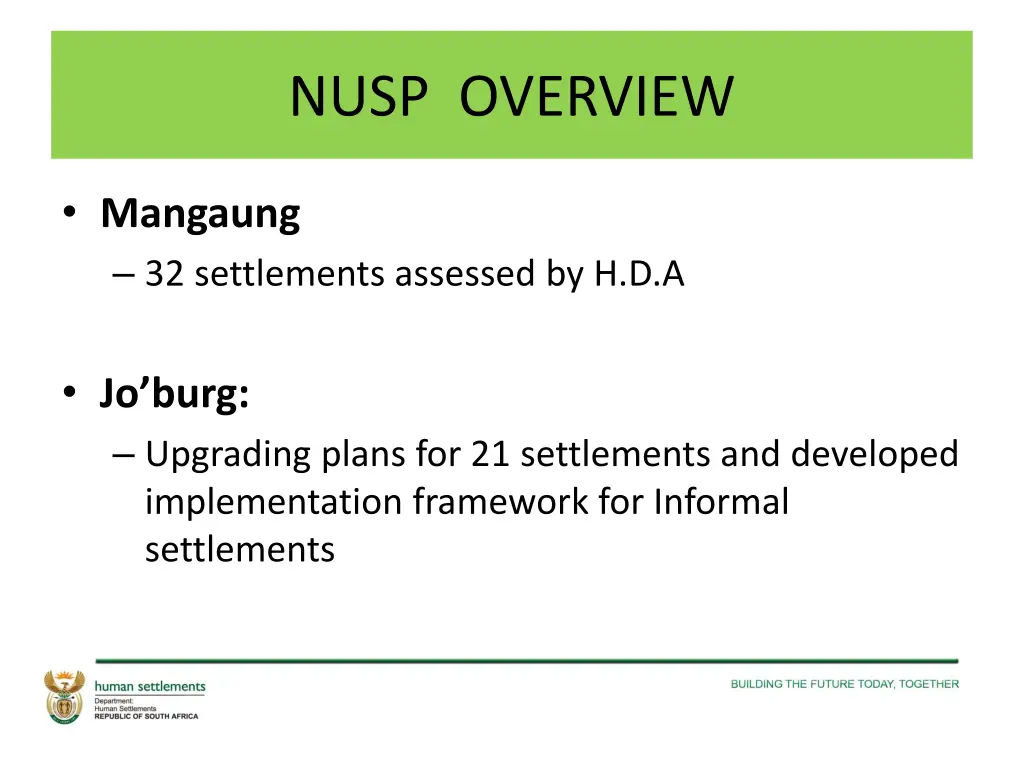 nusp overview 1