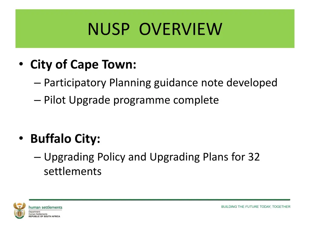 nusp overview