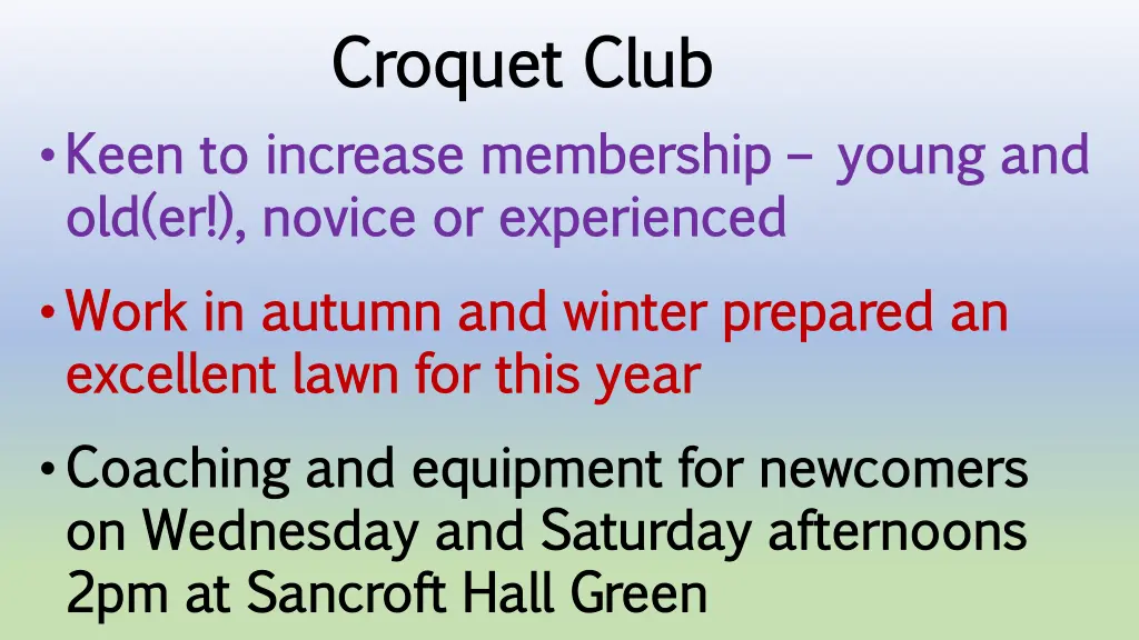 croquet club croquet club