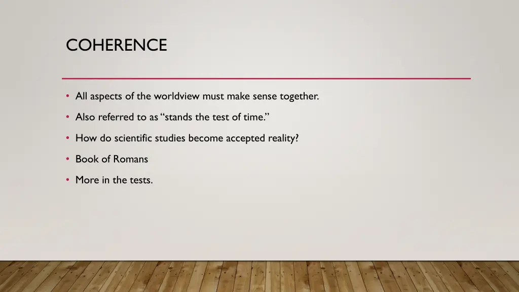 coherence