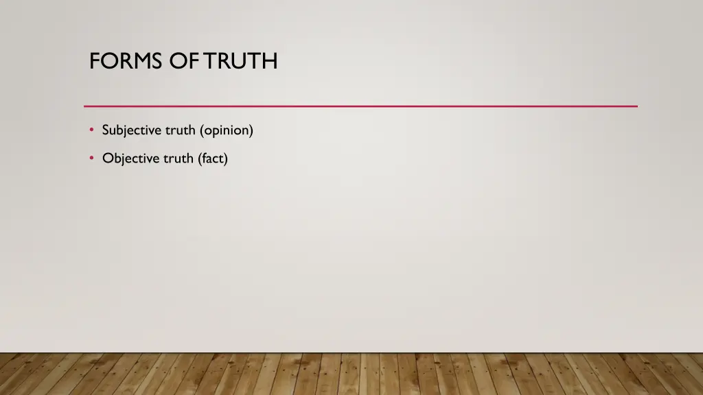 forms of truth