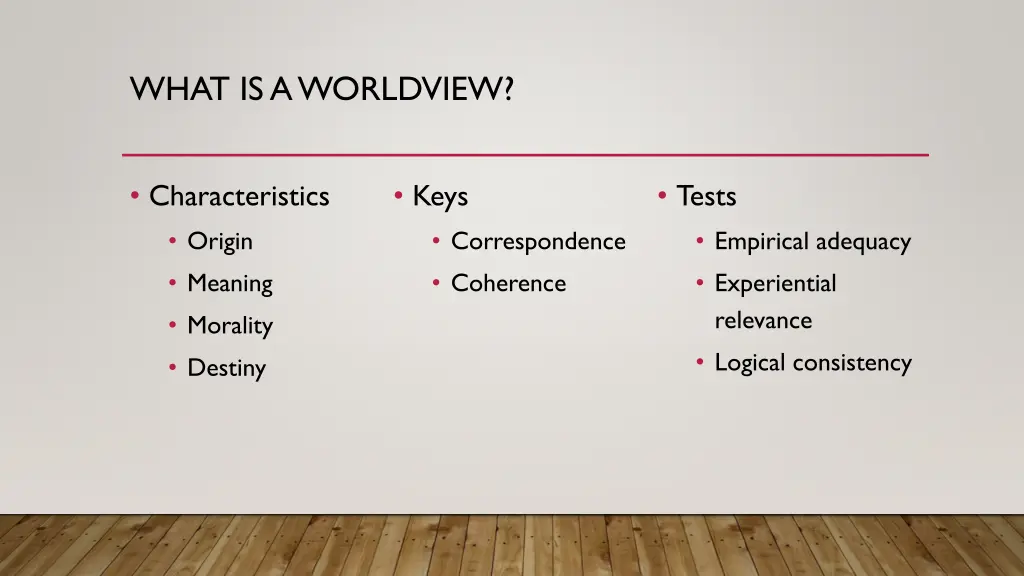 what is a worldview