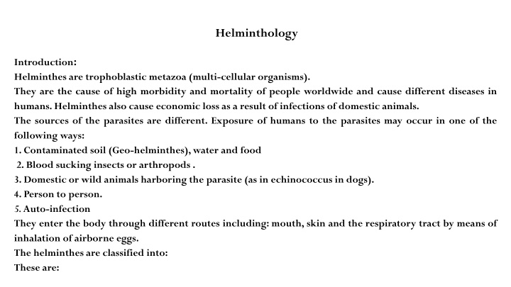 helminthology