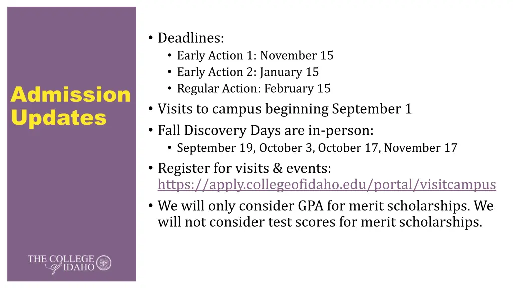 deadlines early action 1 november 15 early action
