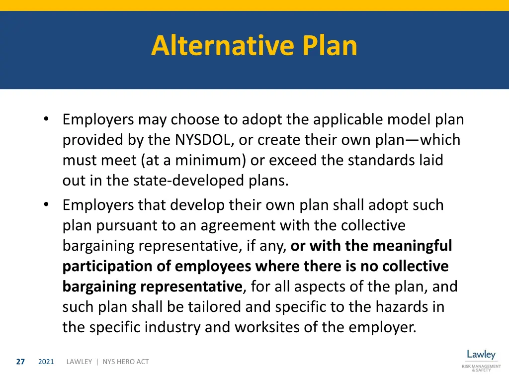 alternative plan