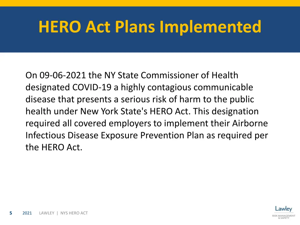 hero act plans implemented