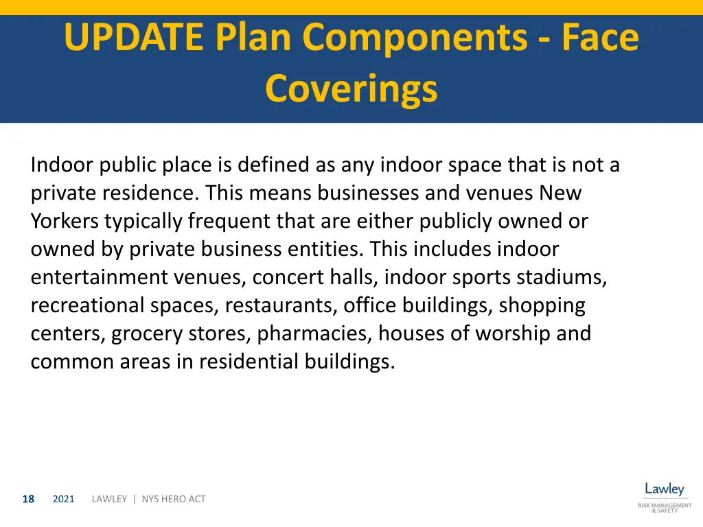 update plan components face coverings 3