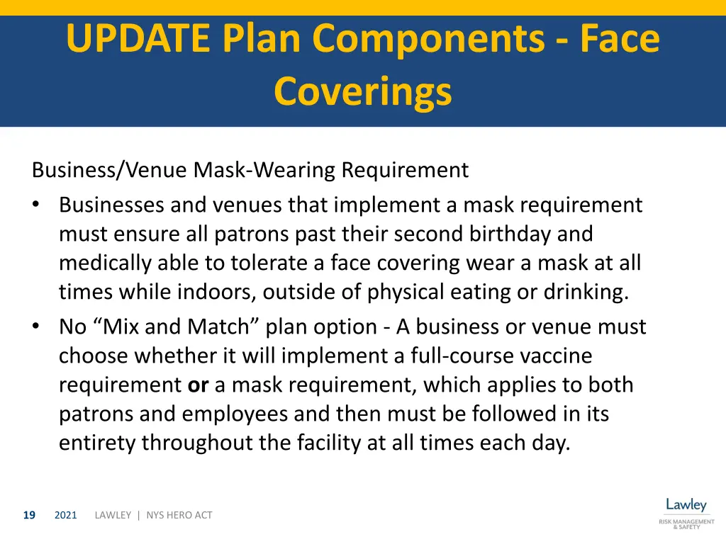 update plan components face coverings 4