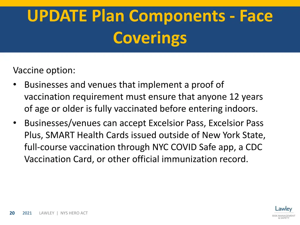 update plan components face coverings 5