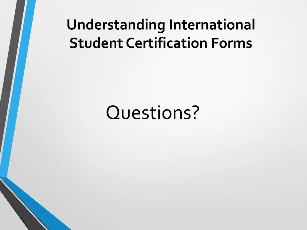 understanding international student certification