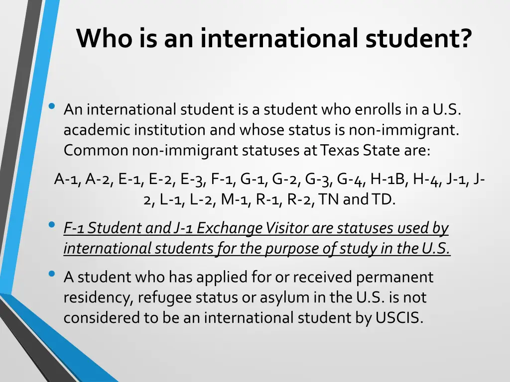 who is an international student