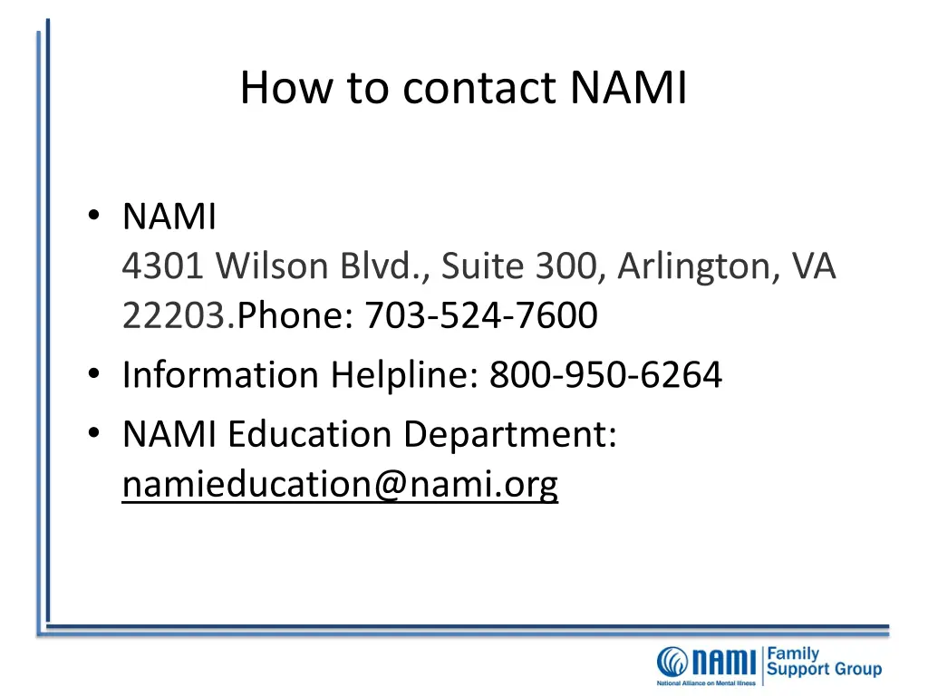 how to contact nami
