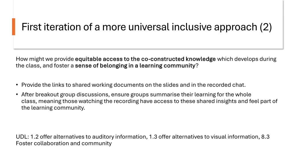 first iteration of a more universal inclusive 1