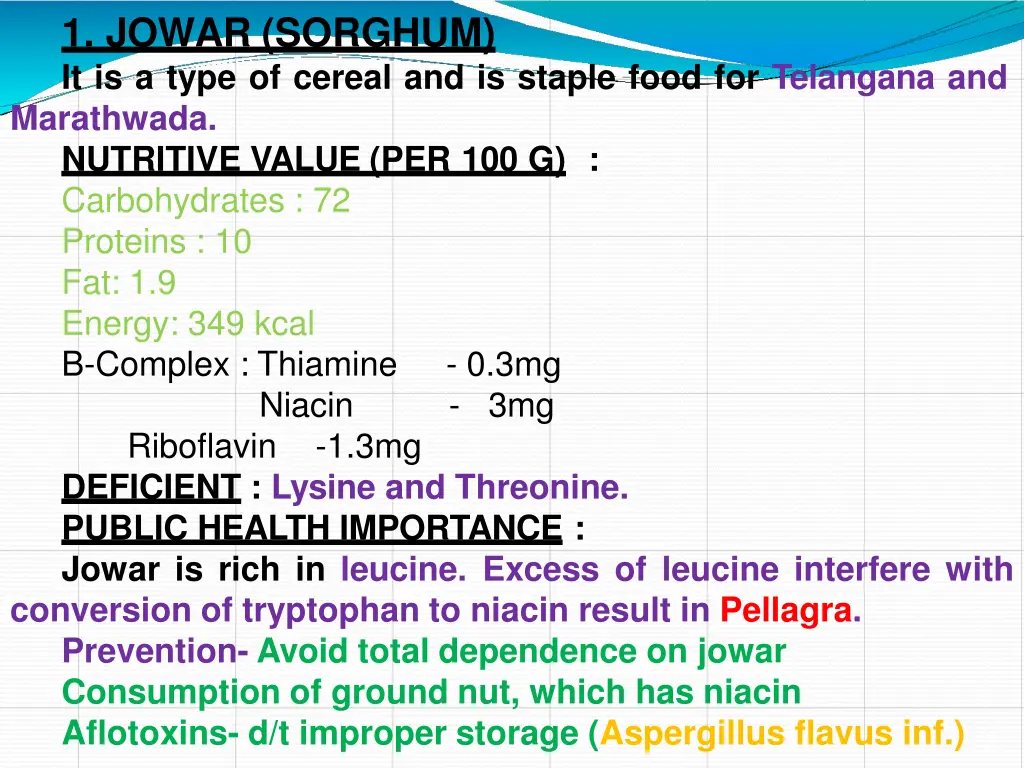 1 jowar sorghum it is a type of cereal