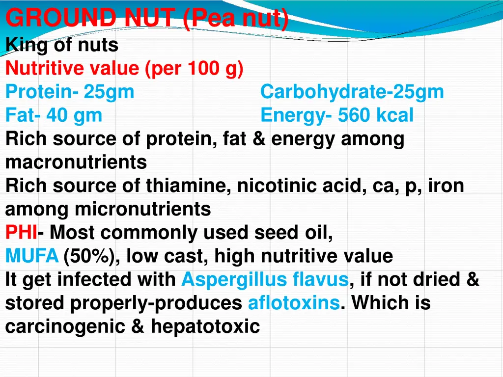 ground nut pea nut king of nuts nutritive value