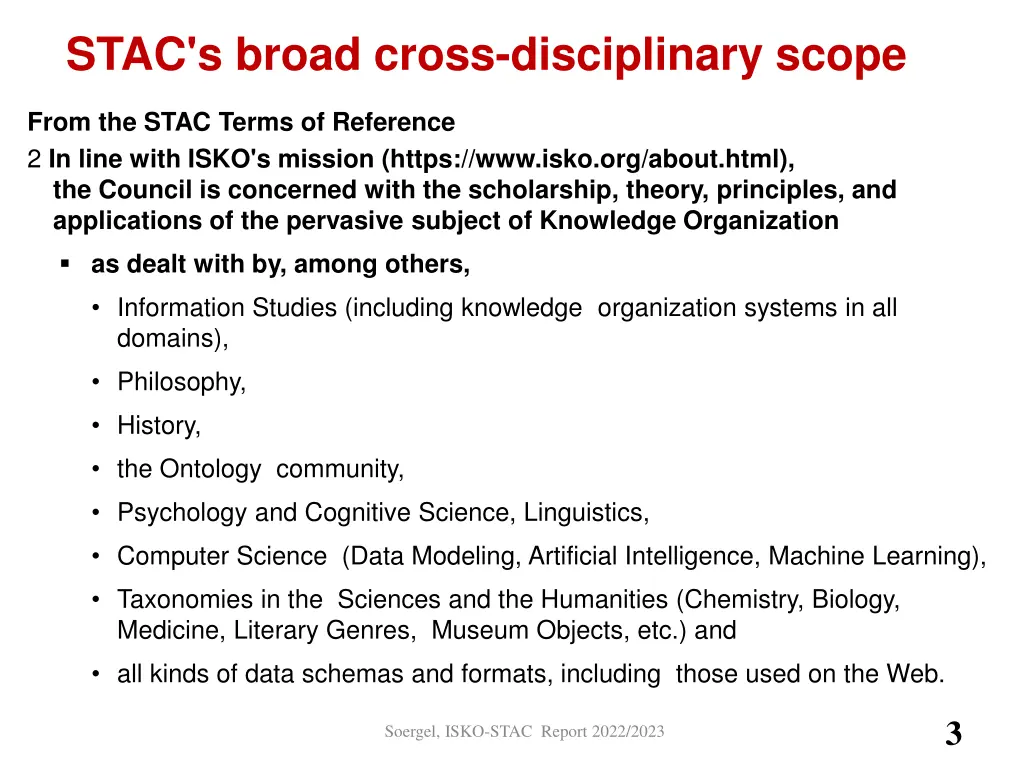 stac s broad cross disciplinary scope