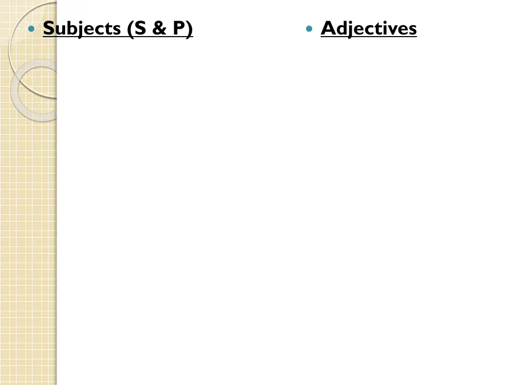 subjects s p 1
