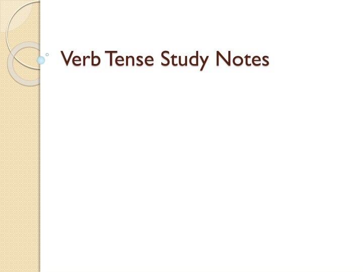 verb tense study notes