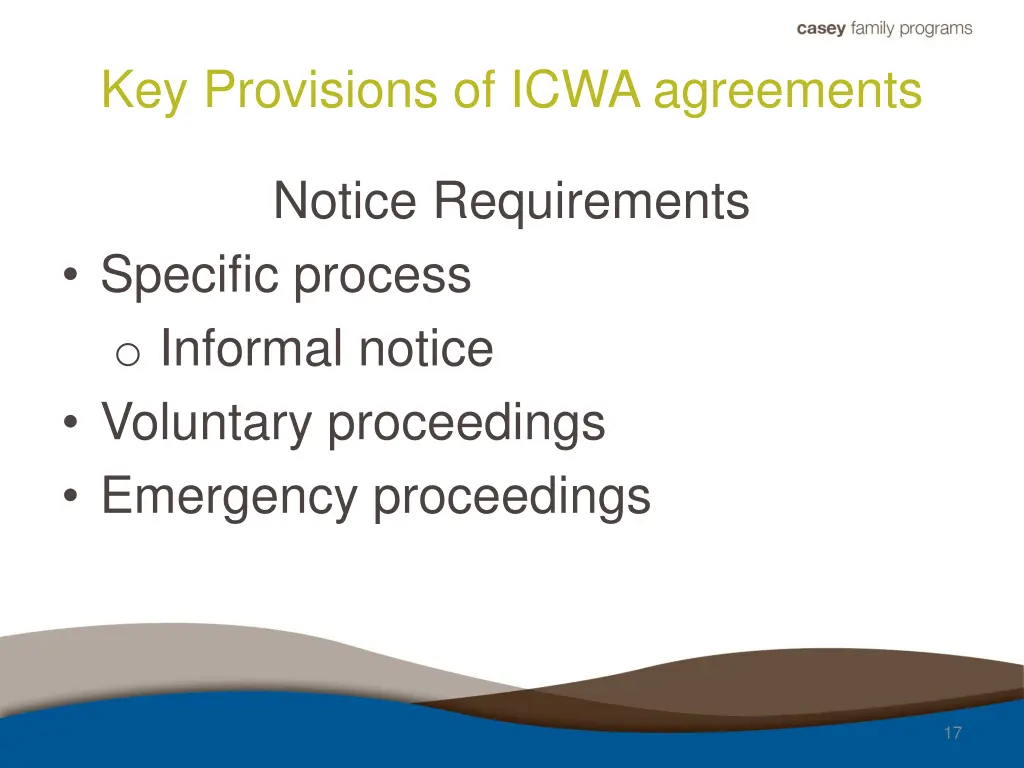 key provisions of icwa agreements 4