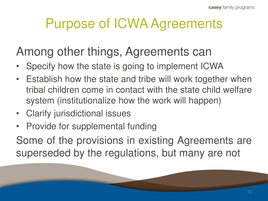 purpose of icwa agreements