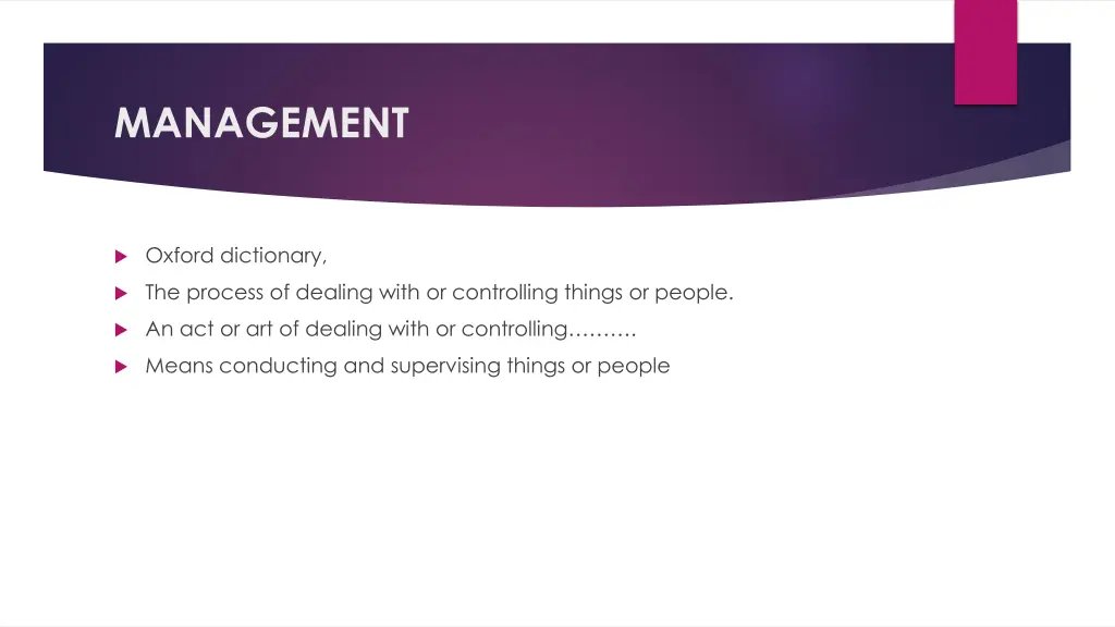 management