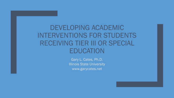 developing academic interventions for students