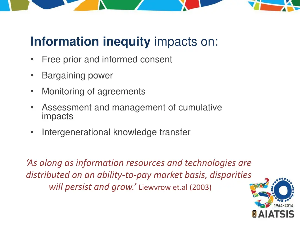 information inequity impacts on