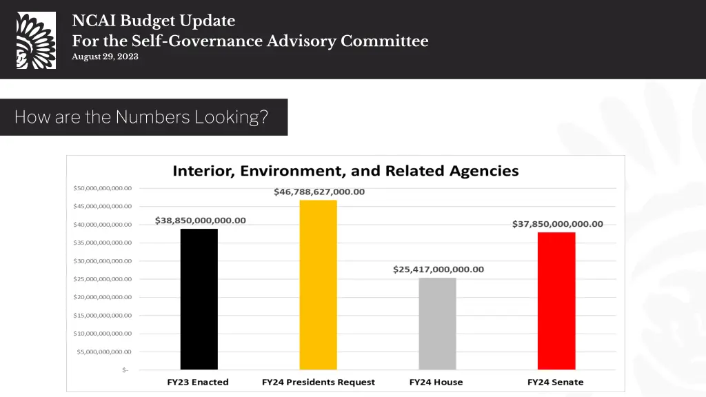 ncai budget update for the self governance 11