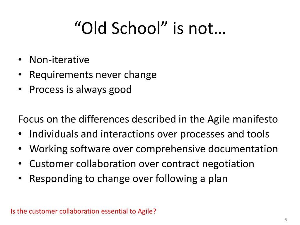 old school is not