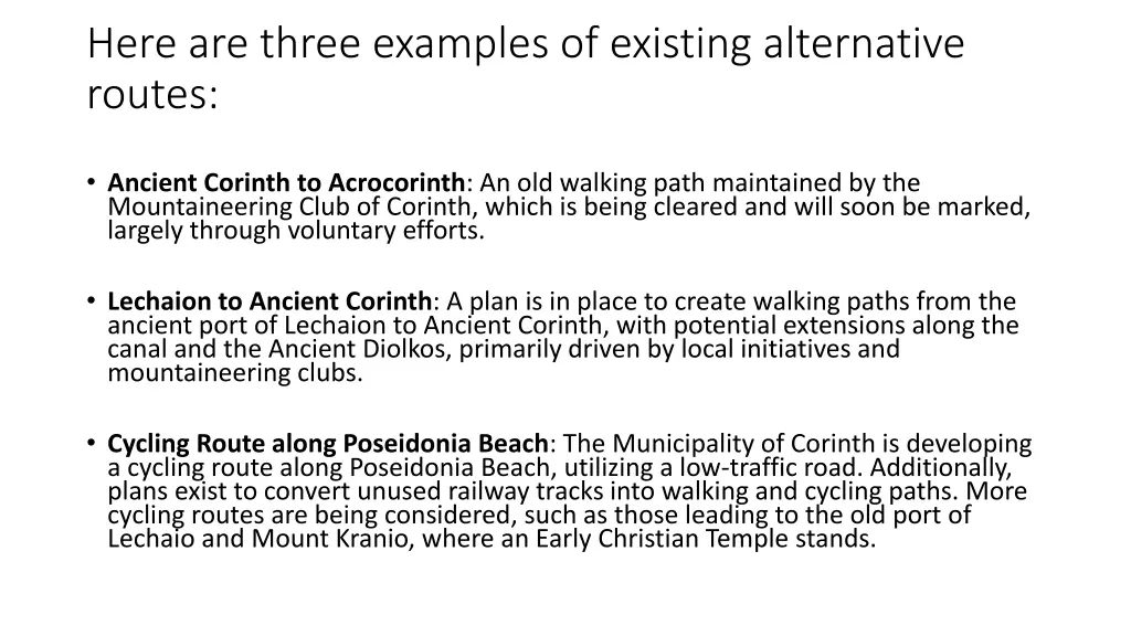 here are three examples of existing alternative