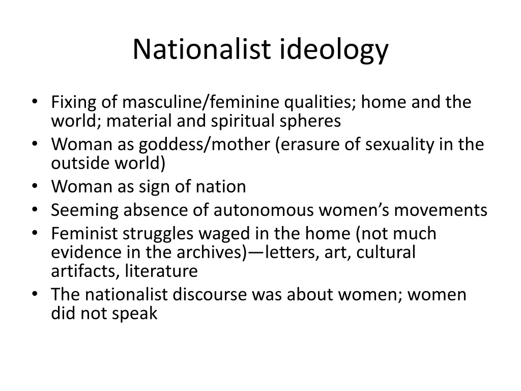 nationalist ideology