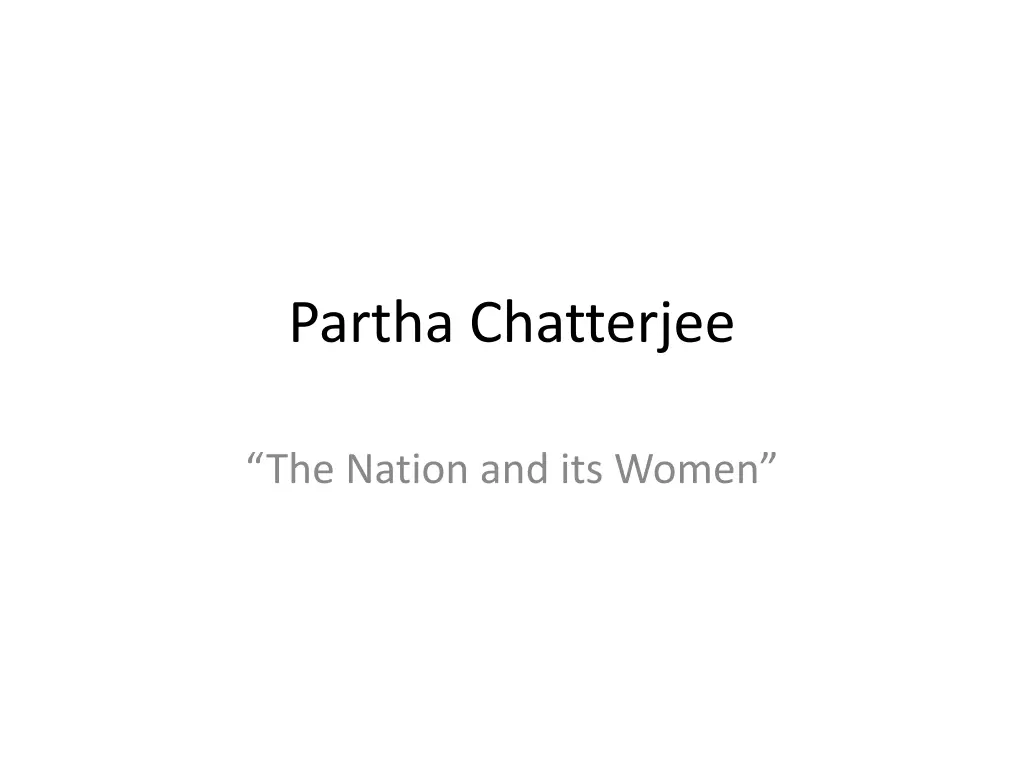 partha chatterjee