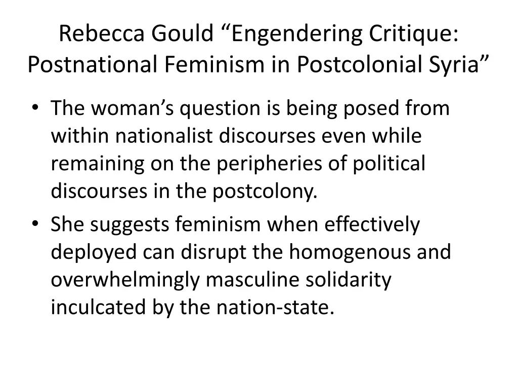 rebecca gould engendering critique postnational