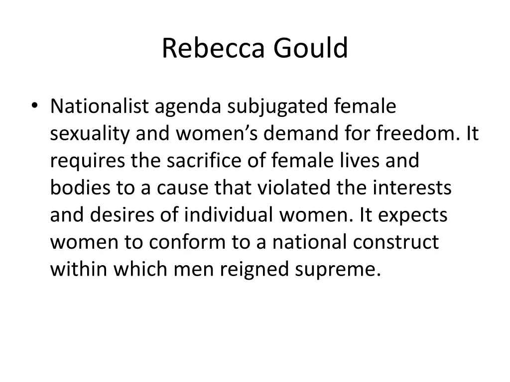 rebecca gould
