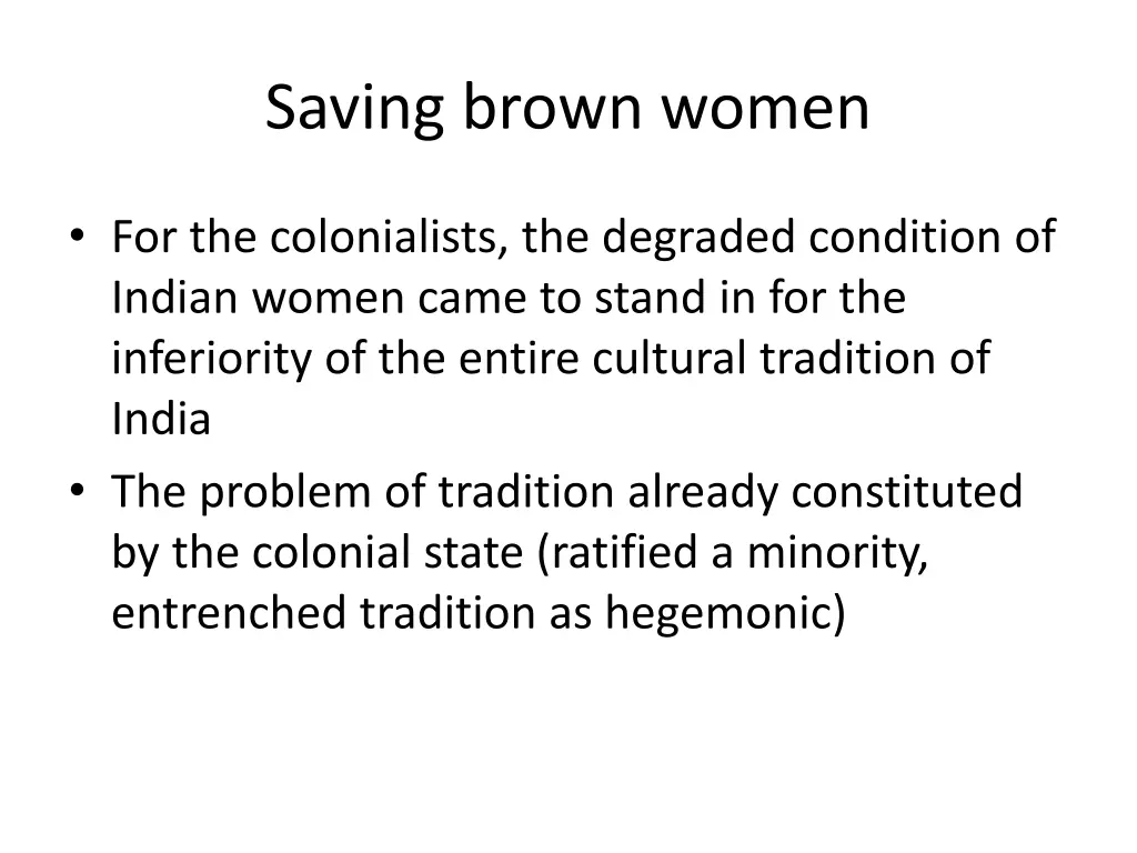 saving brown women