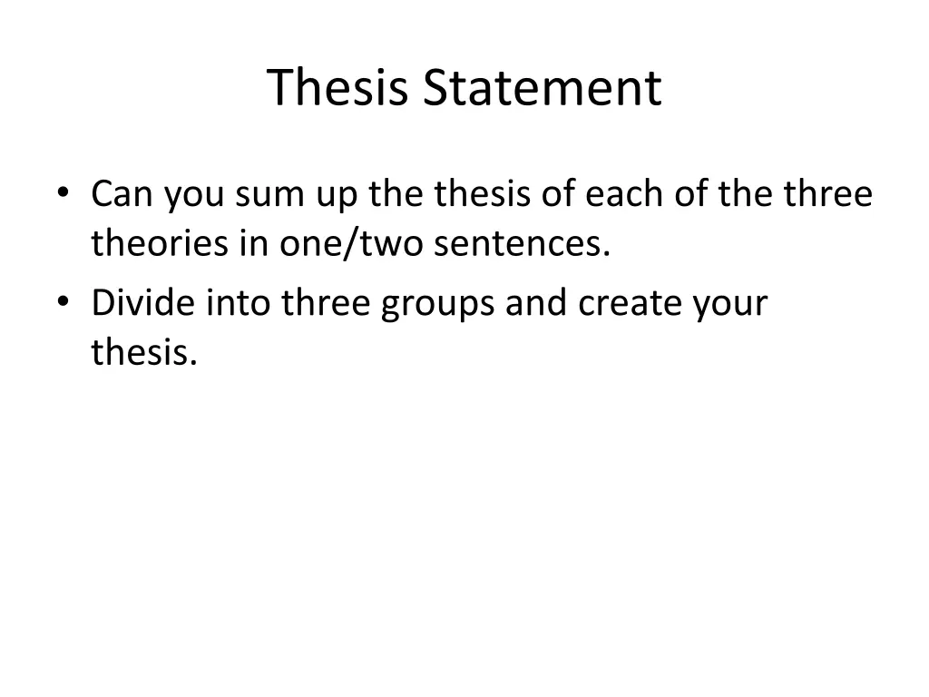 thesis statement