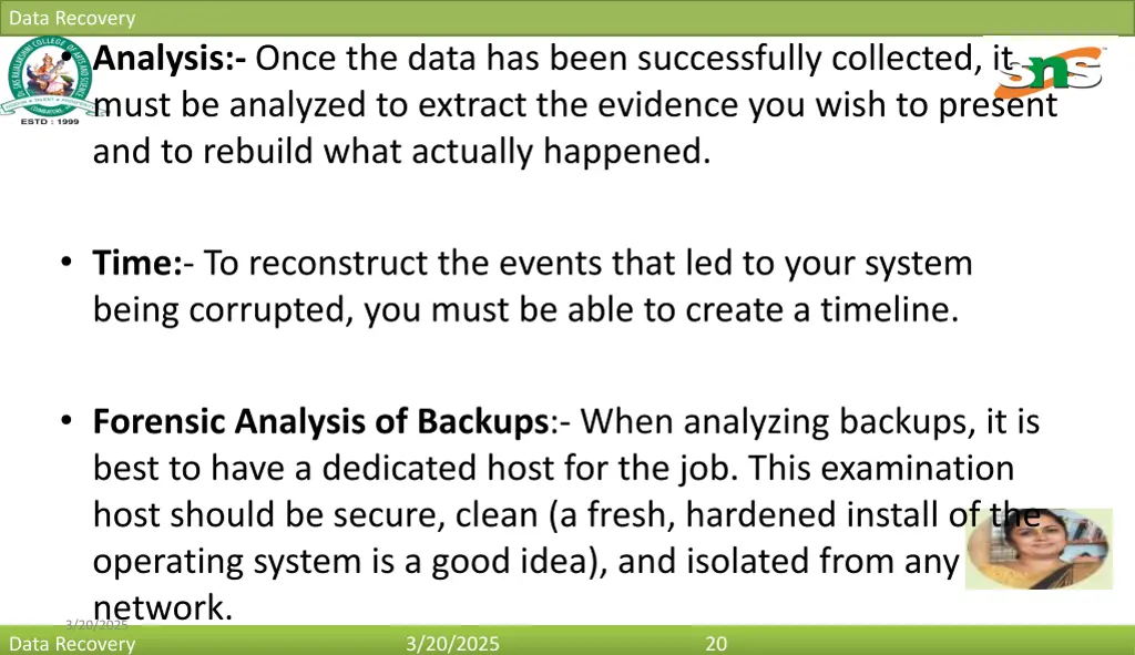 data recovery analysis once the data has been