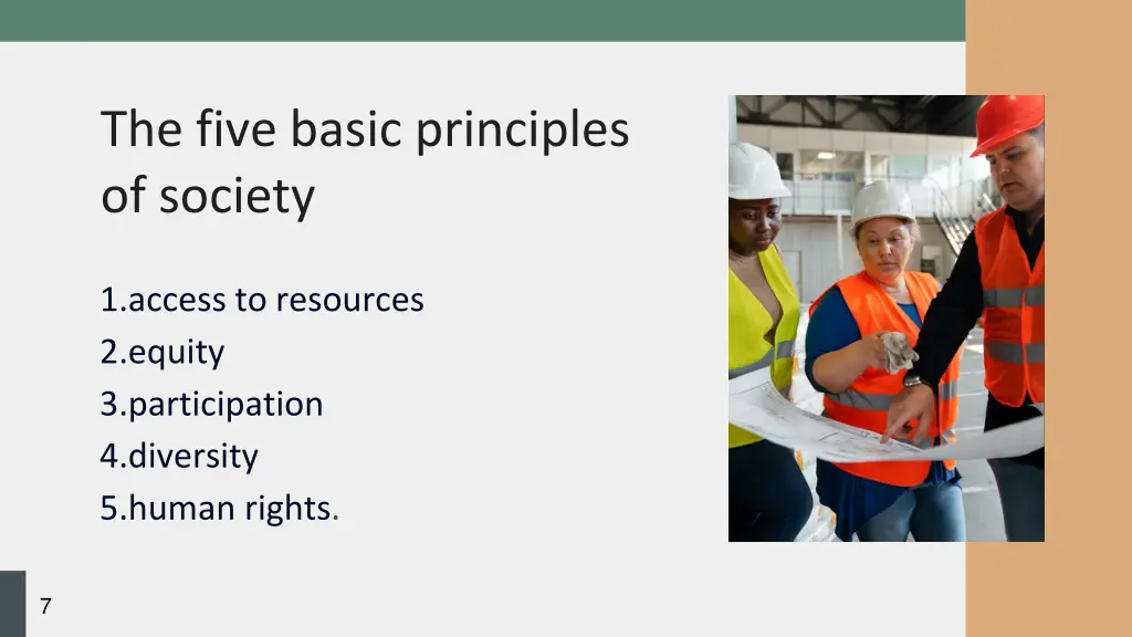 the five basic principles of society