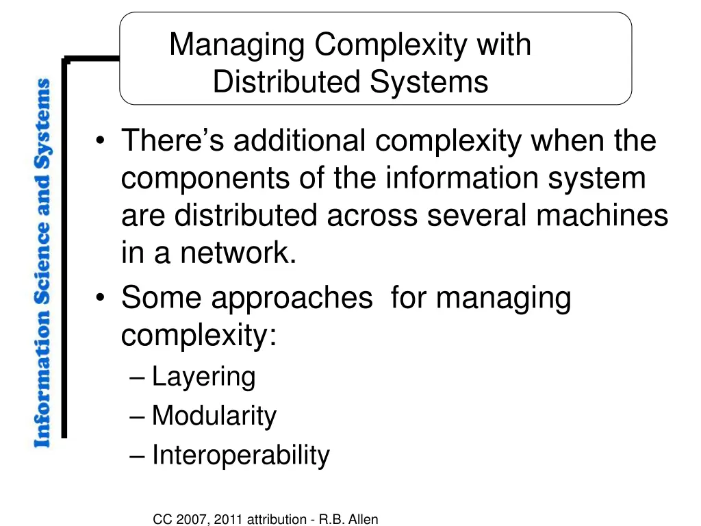 managing complexity with distributed systems